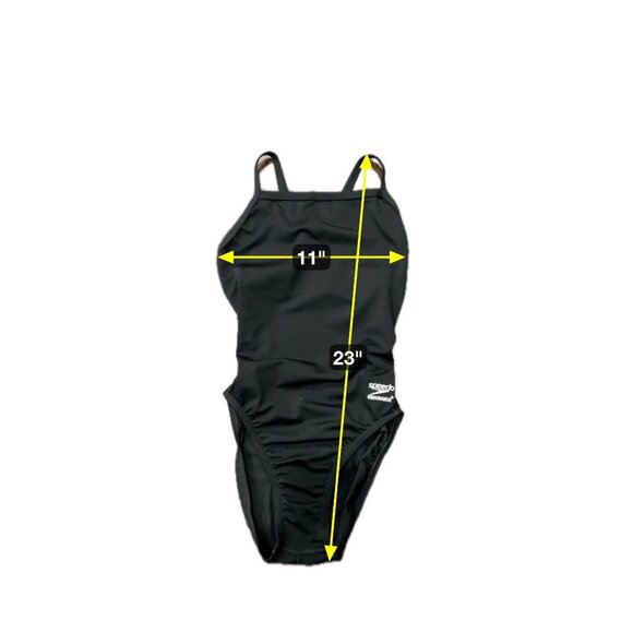 Speedo Endurance+ NWT Black One-Piece Swimsuit Size Small - Picture 9 of 10